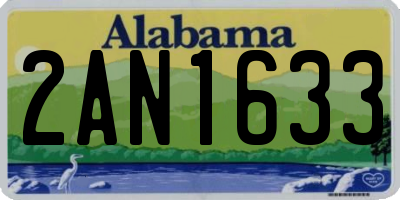 AL license plate 2AN1633