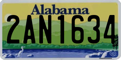 AL license plate 2AN1634