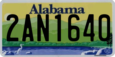 AL license plate 2AN1640