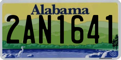 AL license plate 2AN1641