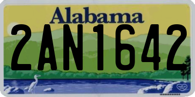 AL license plate 2AN1642