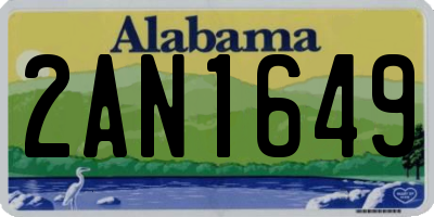 AL license plate 2AN1649