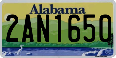 AL license plate 2AN1650