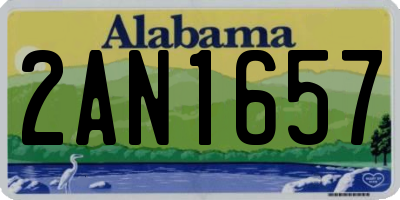 AL license plate 2AN1657