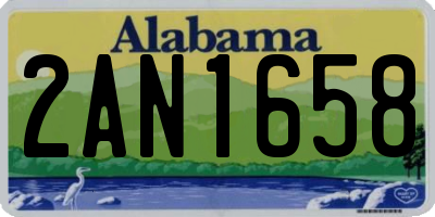 AL license plate 2AN1658