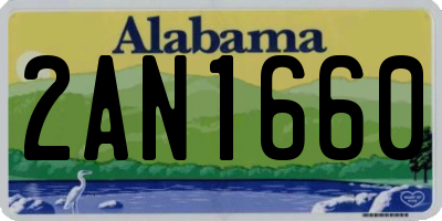 AL license plate 2AN1660