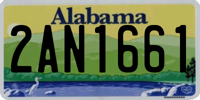 AL license plate 2AN1661