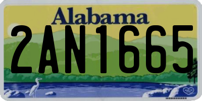 AL license plate 2AN1665