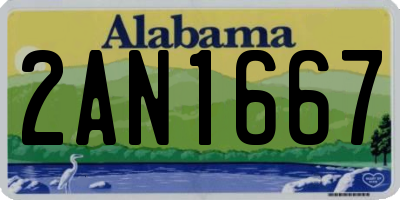 AL license plate 2AN1667