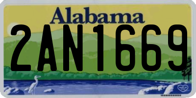 AL license plate 2AN1669