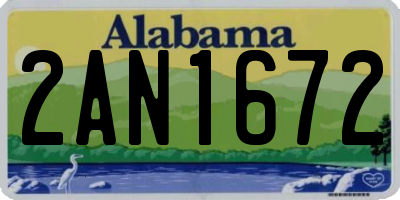 AL license plate 2AN1672