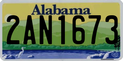 AL license plate 2AN1673
