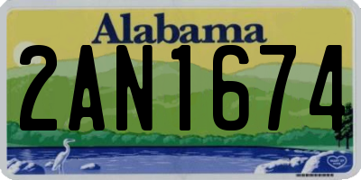 AL license plate 2AN1674