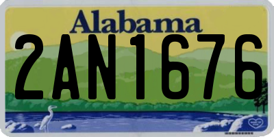 AL license plate 2AN1676