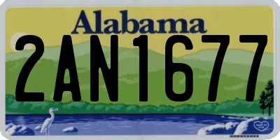 AL license plate 2AN1677