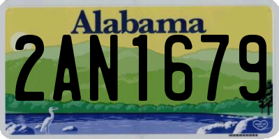 AL license plate 2AN1679