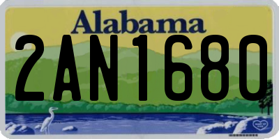 AL license plate 2AN1680