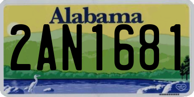AL license plate 2AN1681