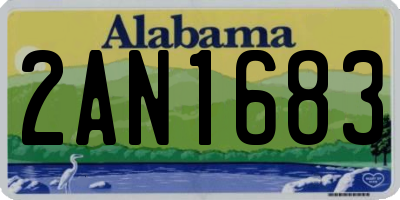 AL license plate 2AN1683