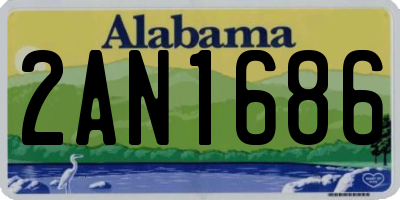 AL license plate 2AN1686