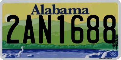 AL license plate 2AN1688