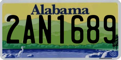 AL license plate 2AN1689