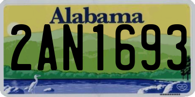 AL license plate 2AN1693