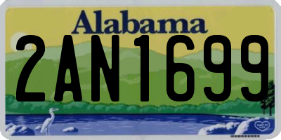 AL license plate 2AN1699