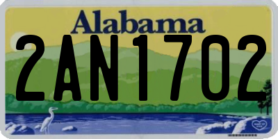 AL license plate 2AN1702