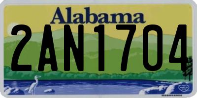 AL license plate 2AN1704
