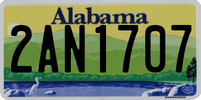 AL license plate 2AN1707