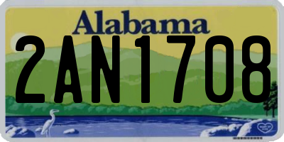 AL license plate 2AN1708