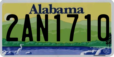 AL license plate 2AN1710