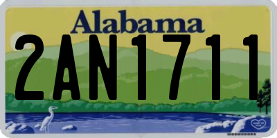 AL license plate 2AN1711