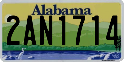 AL license plate 2AN1714