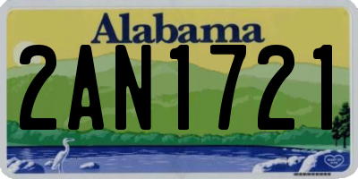 AL license plate 2AN1721