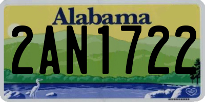 AL license plate 2AN1722