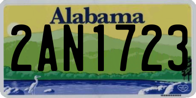 AL license plate 2AN1723