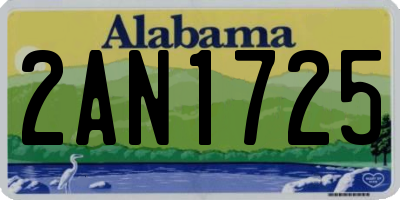 AL license plate 2AN1725