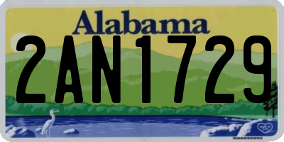 AL license plate 2AN1729