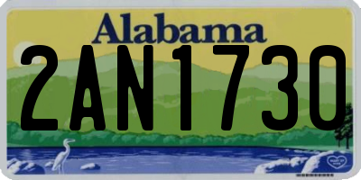 AL license plate 2AN1730
