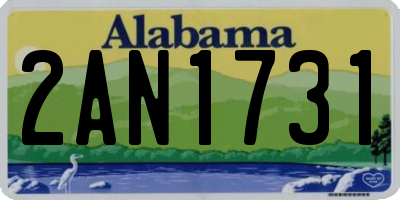 AL license plate 2AN1731