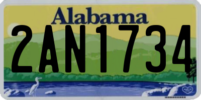 AL license plate 2AN1734