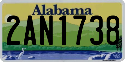 AL license plate 2AN1738