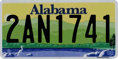AL license plate 2AN1741