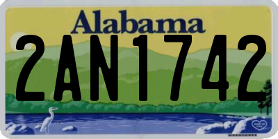 AL license plate 2AN1742
