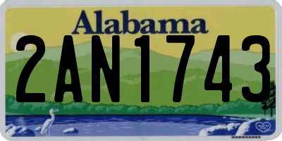AL license plate 2AN1743