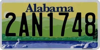 AL license plate 2AN1748
