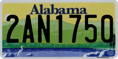 AL license plate 2AN1750
