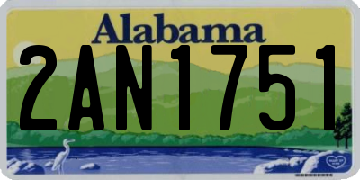 AL license plate 2AN1751